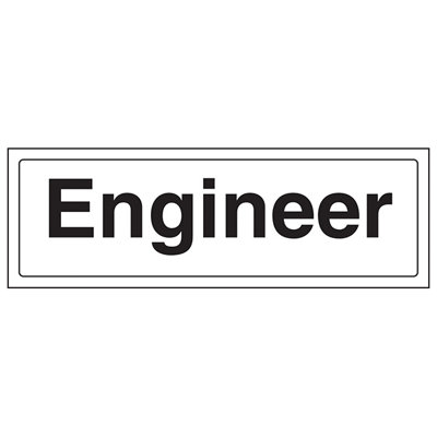 V Safety Engineer Workplace General Door SignRigid Plastic300X100mm (X3) from B&Q