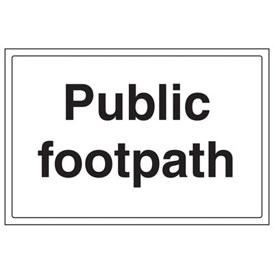 V Safety Public Footpath Agricultural SignAdhesive Vinyl300X200mm (X3) from B&Q