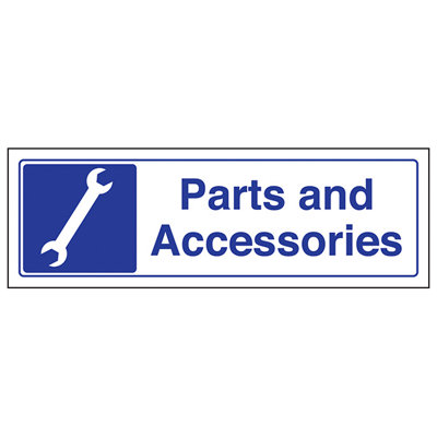 V Safety Parts And Accessories Garage SignAdhesive Vinyl300X100mm (X3) from B&Q