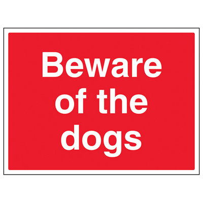 V Safety Beware Of The Dogs Agricultural SignRigid Plastic400X300mm (X3) from B&Q