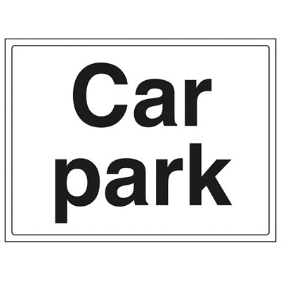V Safety Car Park General Parking Area SignRigid Plastic400X300mm (X3) from B&Q