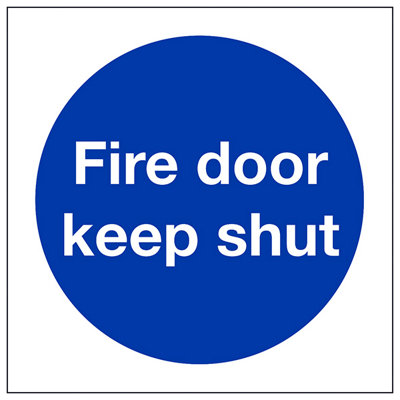 V Safety Fire Door Keep Shut Safety Sign1mm Rigid Plastic80X80mm (X3) from B&Q