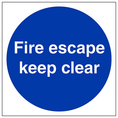 V Safety Fire Escape Keep Clear Door SignGlow In The Dark200X200mm (X3) from B&Q
