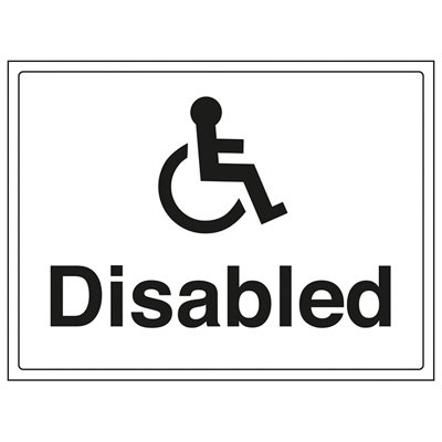 V Safety Disabled Parking SignLandscapeAdhesive Vinyl300X200mm (X3) from B&Q