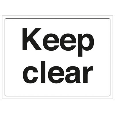 V Safety Keep Clear Car Parking Space Sign1mm Rigid Plastic400X300mm (X3) from B&Q