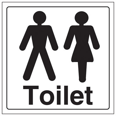 V Safety Gents / Ladies ToiletDoor SignAdhesive Vinyl150X150mm (X3) from B&Q