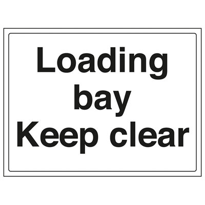 V Safety Loading Bay Keep Clear Parking SignAdhesive Vinyl300X200mm (X3) from B&Q