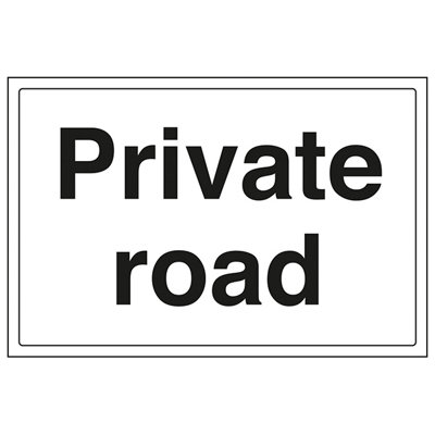 V Safety Private Road Warning Parking SignAdhesive Vinyl400X300mm (X3) from B&Q