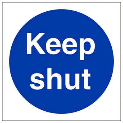 V Safety Keep Shut Fire Door Safety SignGlow In The Dark200X200mm (X3) from B&Q
