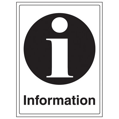 V Safety General Information Logo & Text SignRigid Plastic200X300mm (X3) from B&Q