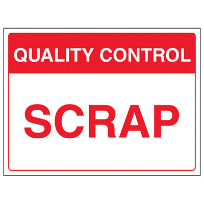 V Safety Scrap Quality Control In/outdoor SignRigid Plastic300X200mm (X3) from B&Q