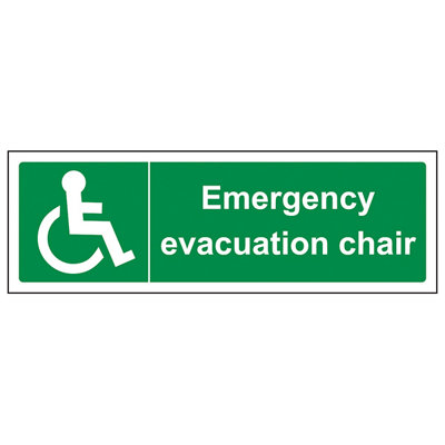 V Safety Emergency Evacuation Fire Point SignRigid Plastic450X150mm (X3) from B&Q
