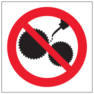 V Safety Do Not Oil Logo Prohibited Logo SignRigid Plastic200X200mm (X3) from B&Q