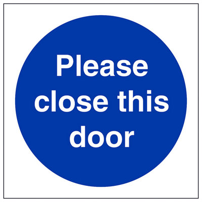 V Safety Please Close This Door Fire SignGlow In The Dark200X200mm (X3) from B&Q