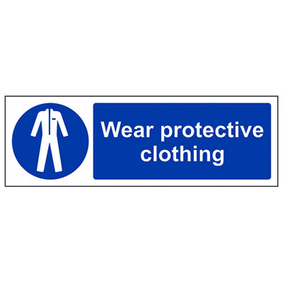 V Safety Wear Protective Clothing Ppe SignAdhesive Vinyl600X200mm (X3) from B&Q