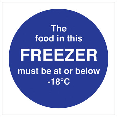 V Safety The Food In This Freezer Catering SignRigid Plastic200X200mm (X3) from B&Q