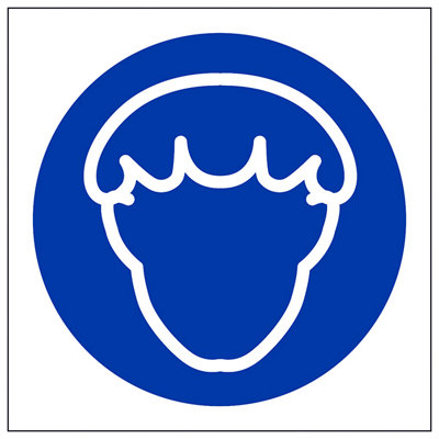 V Safety Hairnet Logo Hygiene Catering SignRigid Plastic100X100mm (X3) from B&Q