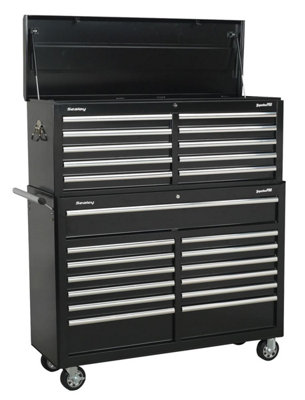 Sealey AP52COMBO2 Tool Chest Combo 23 Drawer Ball Bearing Runners Black - Image 8