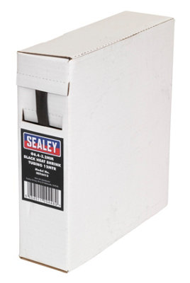 Sealey Heat Shrink Tubing Sleeve Black 6.4-3.2mm Length 12m RoHS HST6412 - Image 13