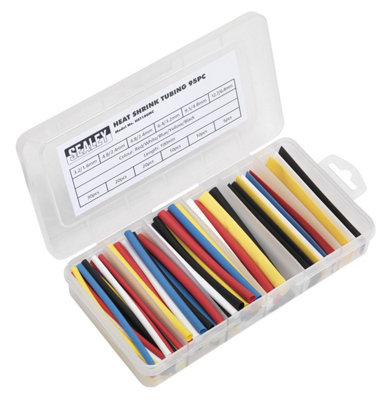 Sealey HST100MC Heat Shrink Tubing Assortment 95pc 100mm Mixed Colours - Image 12