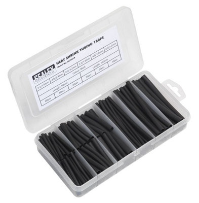 Sealey HST501B Heat Shrink Tubing Assortment 180pc 50 & 100mm Black - Image 14