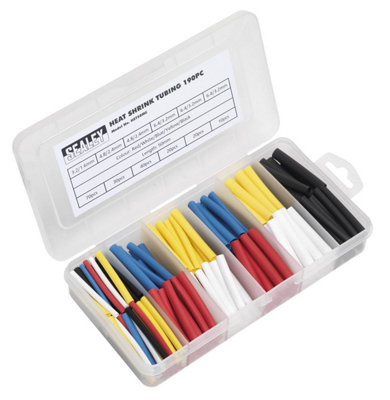 Sealey Heat Shrink Tubing Mixed Colours 50mm 190pc - Part No. HST50MC - Image 13