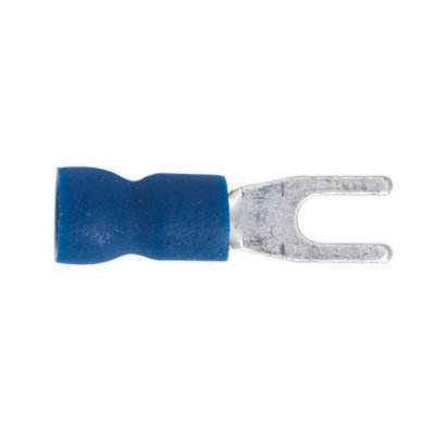 Sealey 3.7mm 4Ba Blue Easy-Entry Fork Terminal Fits Cables 16-14 Awg X100 Bt13 from B&Q