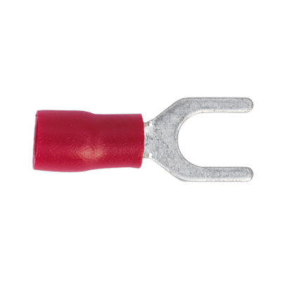 Sealey Red Easy Entry Fork Terminal 5.3Mm 2Ba Electrical Pack Of 100 Pcs Rt14