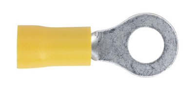  - Sealey Easy Entry Ring Terminal 6.4mm Electrical Yellow Pack Of 100 Pieces Yt19