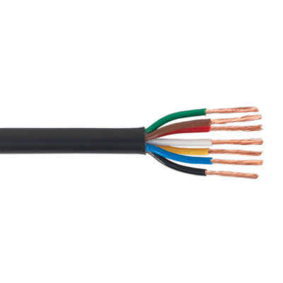 B&Q Sealey Automotive Cable Thin Wall 7 X 0.75Mm² 24/0.20Mm 30M Black
