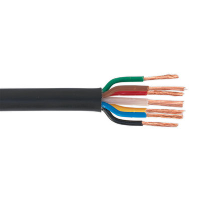 Sealey Automotive Cable Thin Wall 6 X 1mm² 32/0.20mm1 X 2mm² 28/0.30mm 30M Black from B&Q