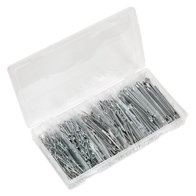 B&Q -  Split Pin Assortment 555 Pieces Small Sizes Imperial & Metric Ab001Sp