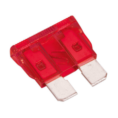 Sealey Automotive Standard Fuse Blade Electrical 10A Pack Of 50 Pcs Sbf1050 Red
