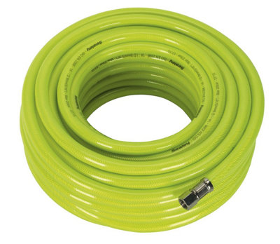 B&Q Sealey Air Hose High-Visibility X 8Mm With 1/4"Bsp Unions 20M