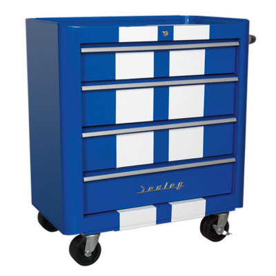 B&Q - Rollcab 4 Drawer Retro Style ( Ap28204Bws)