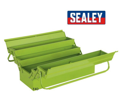 Sealey Cantilever Tool Box 21" 530mm Metal 5 Tray Storage Toolbox Green Ap521Hv from B&Q