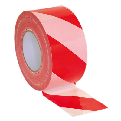 Sealey Safety Hazard Warning Barrier Tape Non Adhesive 80mm x 100m BTRW - Image 16