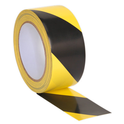 Sealey HWTBY Hazard Warning Tape 50mm x 33m - Black/Yellow - Image 13