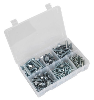 B&Q Sealey Setscrew Assortment 150Pc Metric M5-M10 High Tensile Ab048ss
