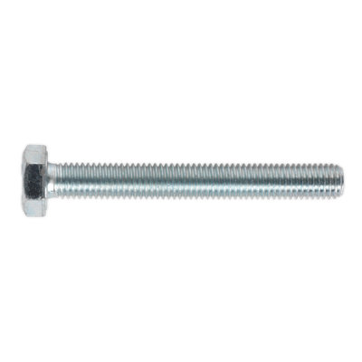 B&Q Sealey Ht Setscrew M10 X 80Mm 8.8 Zinc Pack Of 25 Ss1080