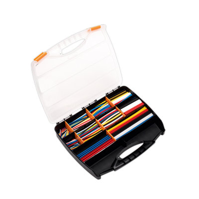 Sealey Black/Blue/Red Hst590mc Heat Shrink Tubing Assortment 590Pc Mixed Colours 50 100 150 & 200Mm - Image 14