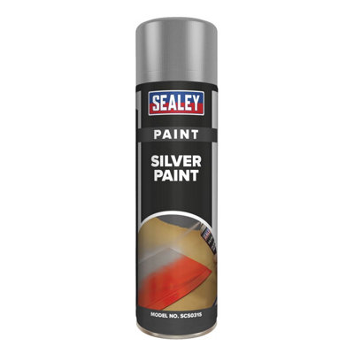B&Q Sealey Paint 500Ml Scs031s Silver