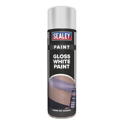 B&Q Sealey Gloss Paint 500Ml Scs032s White