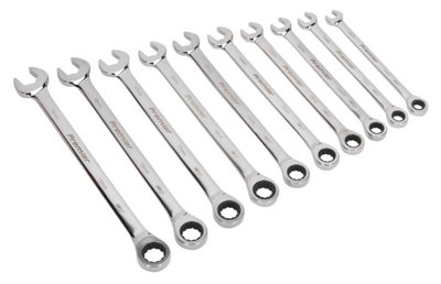  - Sealey Premier Extra-Long Combination Ratchet Spanner Set 10Pc Ak63914