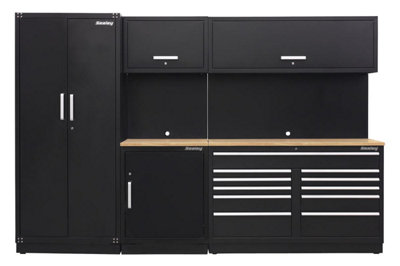 B&Q Sealey Premier 3.3M Storage System - Oak Worktop Apmscombo2w