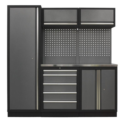 Sealey Modular Storage System Combo Stainless Steel Worktop Apmsstack02Ss from B&Q