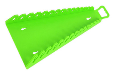 B&Q Sealey Reverse Spanner Rack Capacity 15 Spanners Hi-Vis Wr09hv Green