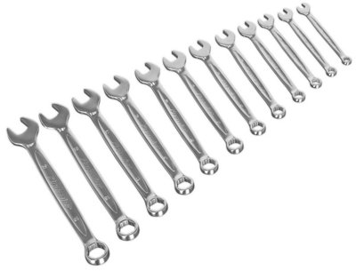 B&Q Sealey Metric Combination Spanner Set 12 Pieces Lock-On 6Pt Drop-Forged Ak63921