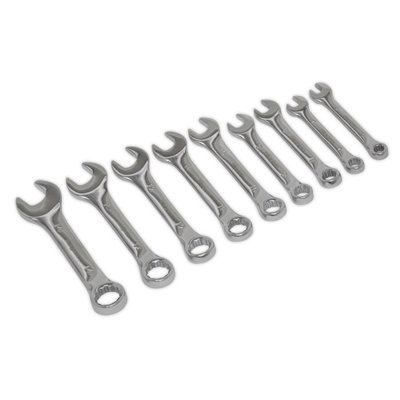 Sealey Siegen Stubby Combination Spanner Set 9Pc S01157 from B&Q