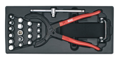Sealey Tool Tray With Oil Filter WrenchPliers & Drain Plug Set 21Pc Tbt28 from B&Q